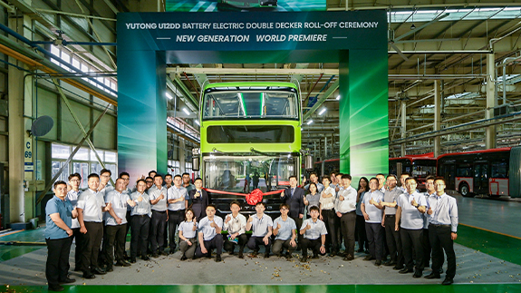 O autocarro elétrico de dois andares U12DD de nova geração da Yutong faz uma estreia maravilhosa!